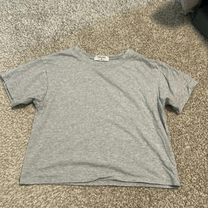Zenana grey cropped tee